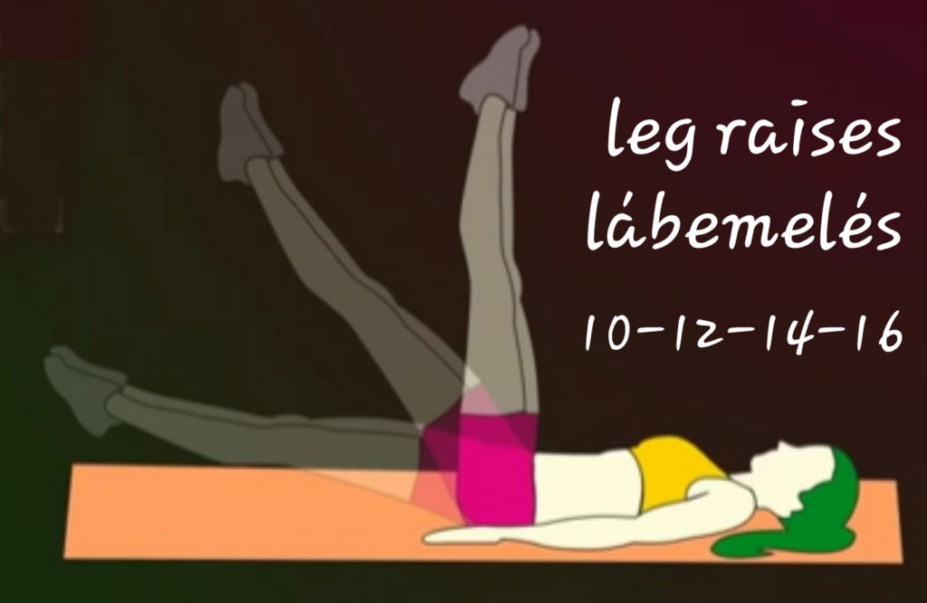 hasizom-gyakorlatok: Leg-raises